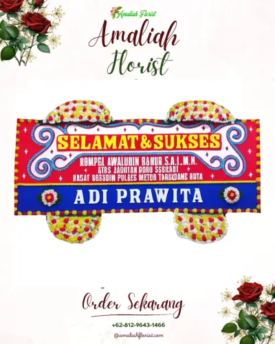 Karangan Bunga Ucapan Selamat di Afia